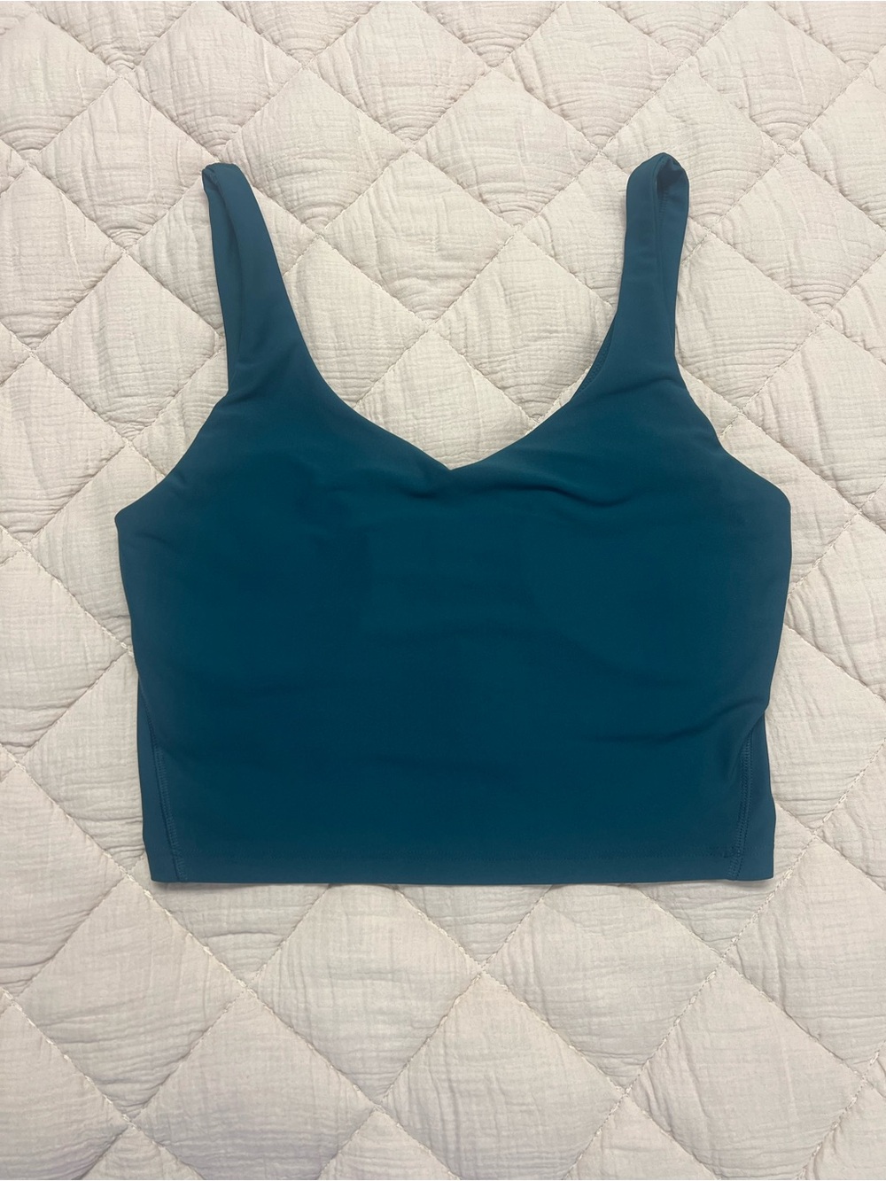 Old Navy Teal Crop Tank with V-Neck